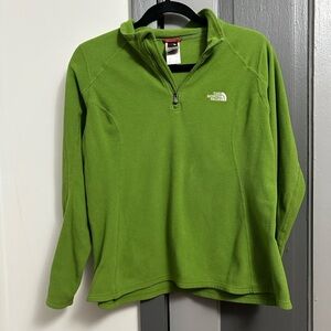 The North Face Y2K Women's Lime Green Quarter-Zip Sweater